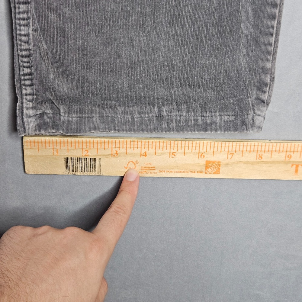 Bills Khakis Pants Mens 42x30 (Fits 40x28) Gray Corduroy Straight Leg Stretch - Picture 10 of 14